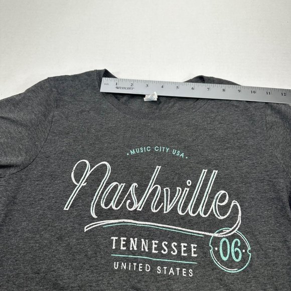 Delta Women's Size Small Tee Shirt Nashville Short Sleeve Gray Preowned - Picture 7 of 12